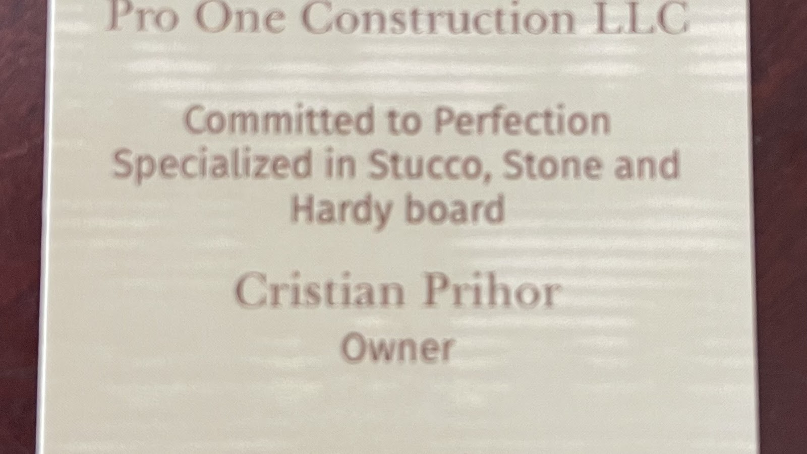 Pro One Construction LLC logo